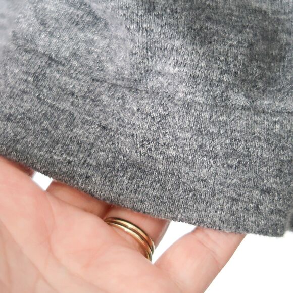Ann Taylor LOFT Womens Embellished Sweater Size Large Gray‎ Gold Holiday Office - Picture 8 of 8